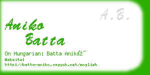 aniko batta business card